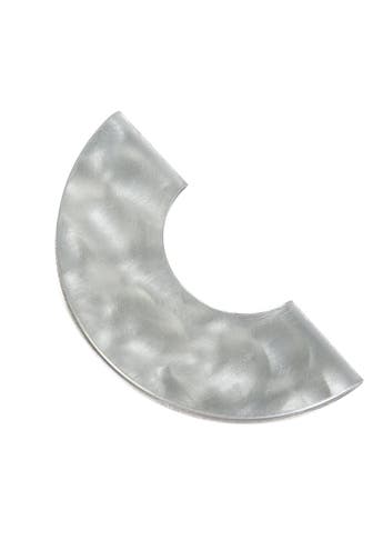 DEMARIE Schmuckset Kragenklemme aus Aluminium gebürstet + gewolkt grau