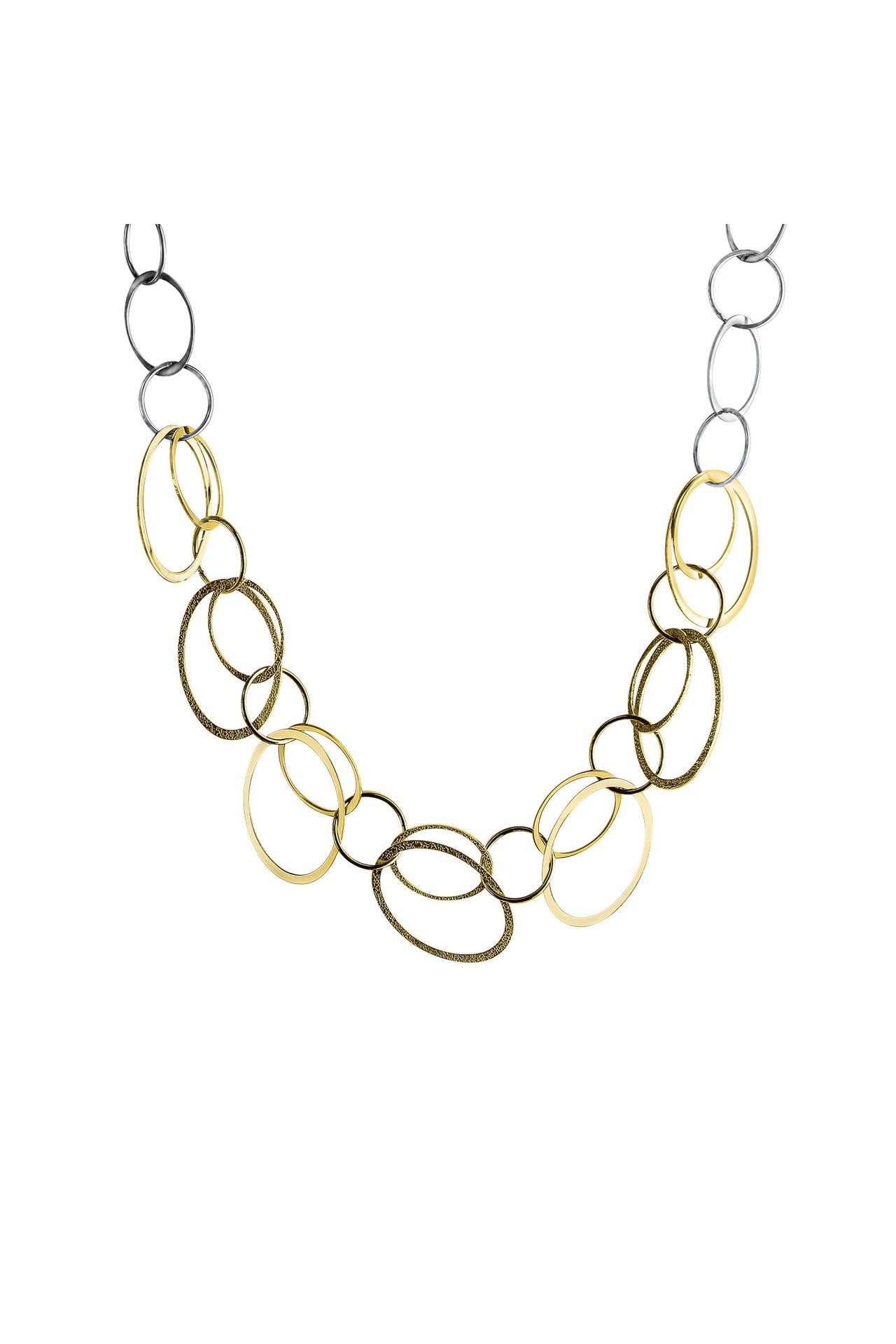 CELESTA Kette Silber 925 zweifarbig glanz / diamantiert 45cm lang silber, Bild 1