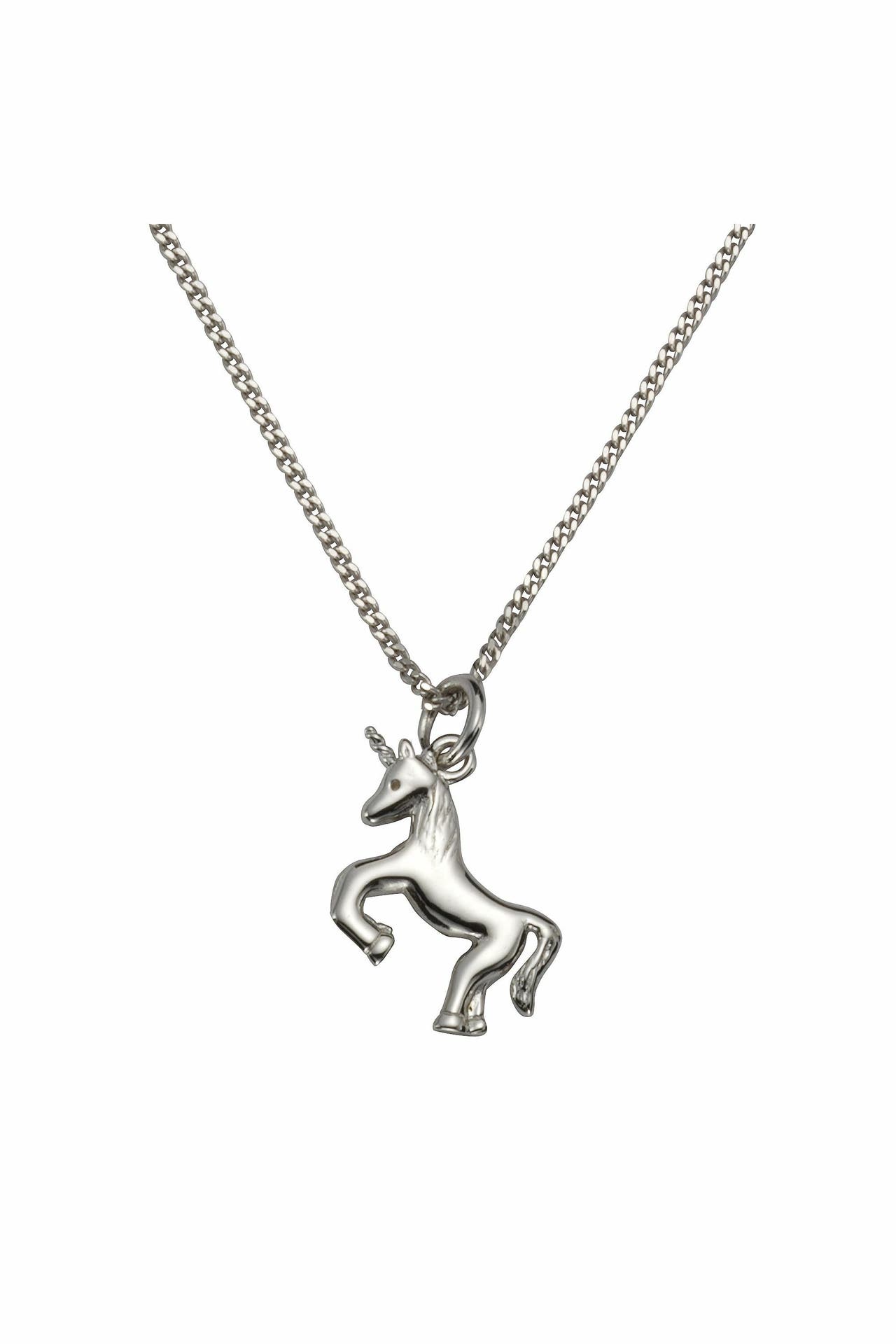 ZEEME Kette 925 Silber Einhorn-Motiv silber, Bild 1