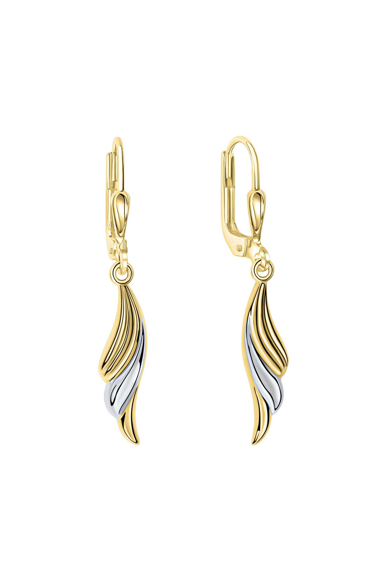 FASCINATION BY ELLEN K. Ohrringe 585/- Gelbgold bicolor glanz mehrfarbig, Bild 1