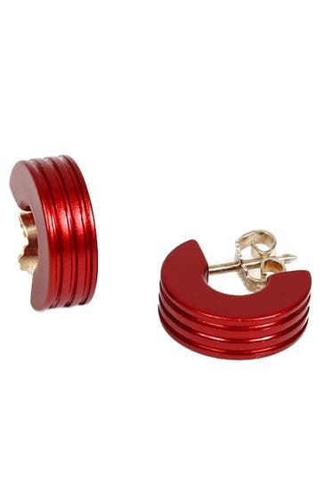 DEMARIE Ohrringe eloxiertes Aluminium rot rot