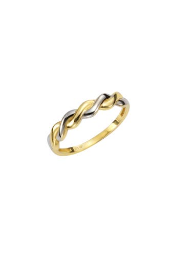 FASCINATION BY ELLEN K. Ring 375 Gelbgold zweifarbig geschwungen gelb