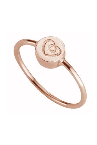 CAI Ring 925/- Sterling Silber rotvergoldet Herz rot