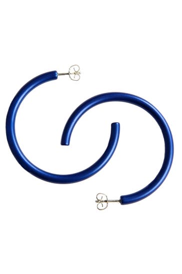 DEMARIE Ohrringe Metall eloxiertes Aluminium Matt/Glanz Dunkelblau blau