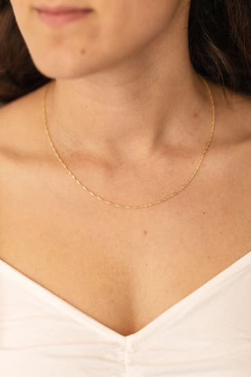 FASCINATION BY ELLEN K. Kette Gold 375 Singapurkette 43cm gelb