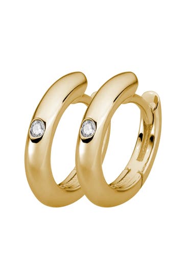 LYOMI Ohrringe 585/- Gelbgold 2 synth. Diam. 0,04ct. gelb