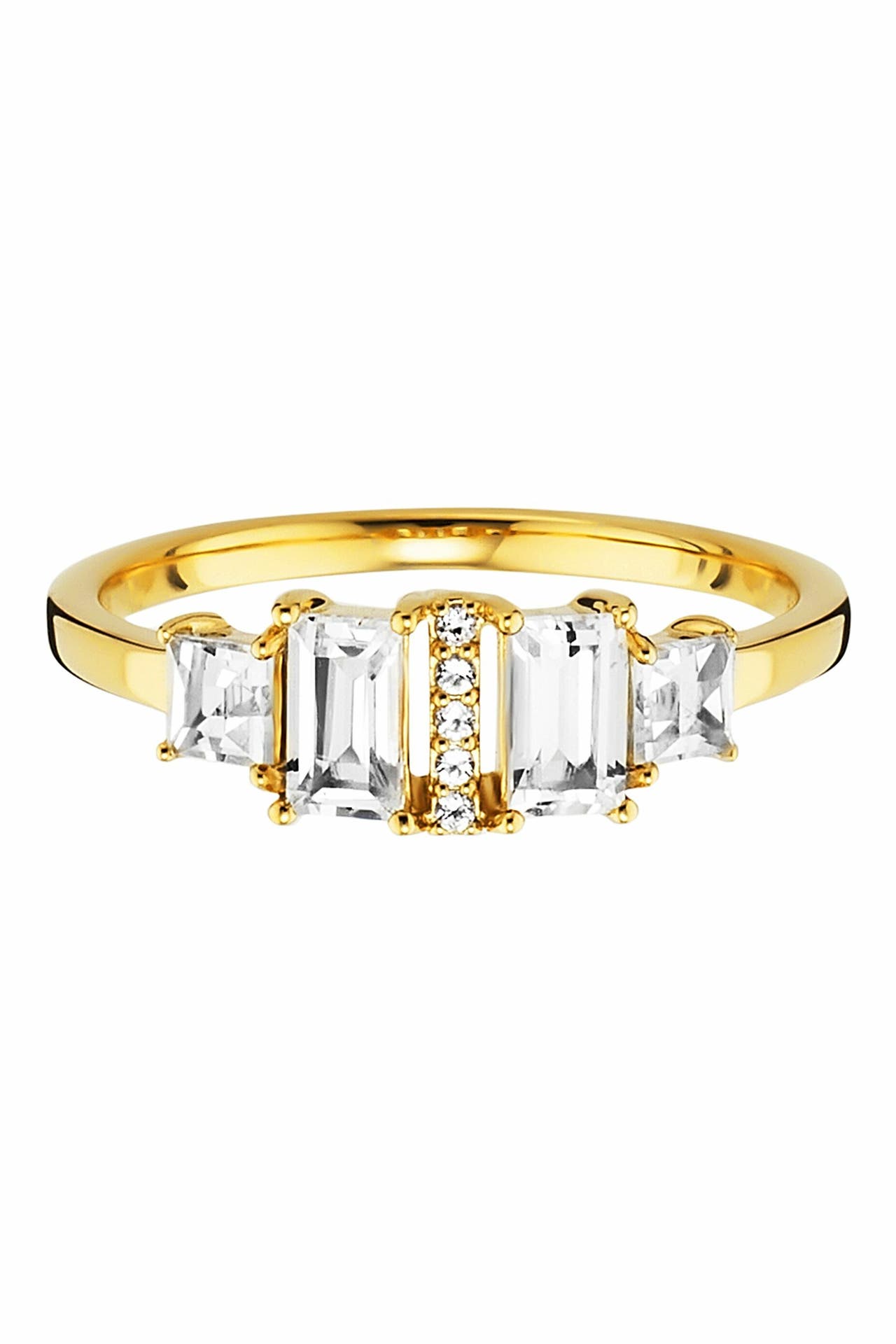 Silber mit Weißtopas günstig Outletcity | 925/- vergoldet Sterling Ring CAI » - kaufen online