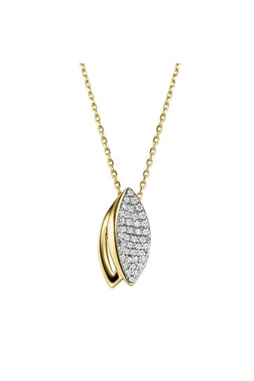 FASCINATION BY ELLEN K. Kette 375 Gold zweifarbig mit 40x Zirkonia weiß gelb