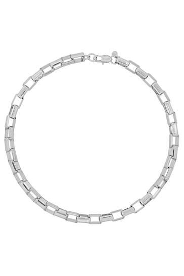 FASHIONBOX Kette Messing rhodiniert silber