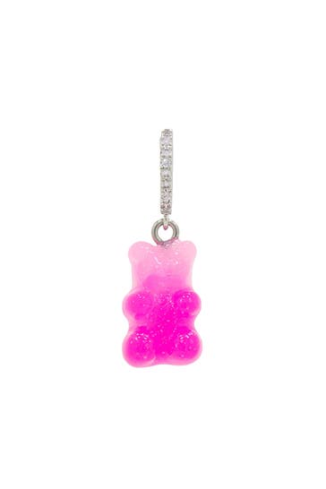 FASHIONBOX Charm rhodiniert Gummibär pink Zirkonia weiss