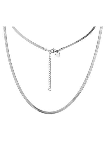 ZEEME Kette Stahl glanz 50+5 cm silber