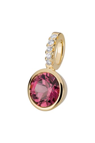 OROLINO Anhänger Gold 585 mit 5x Brillant zus. 0,02ct. und Rhodolith