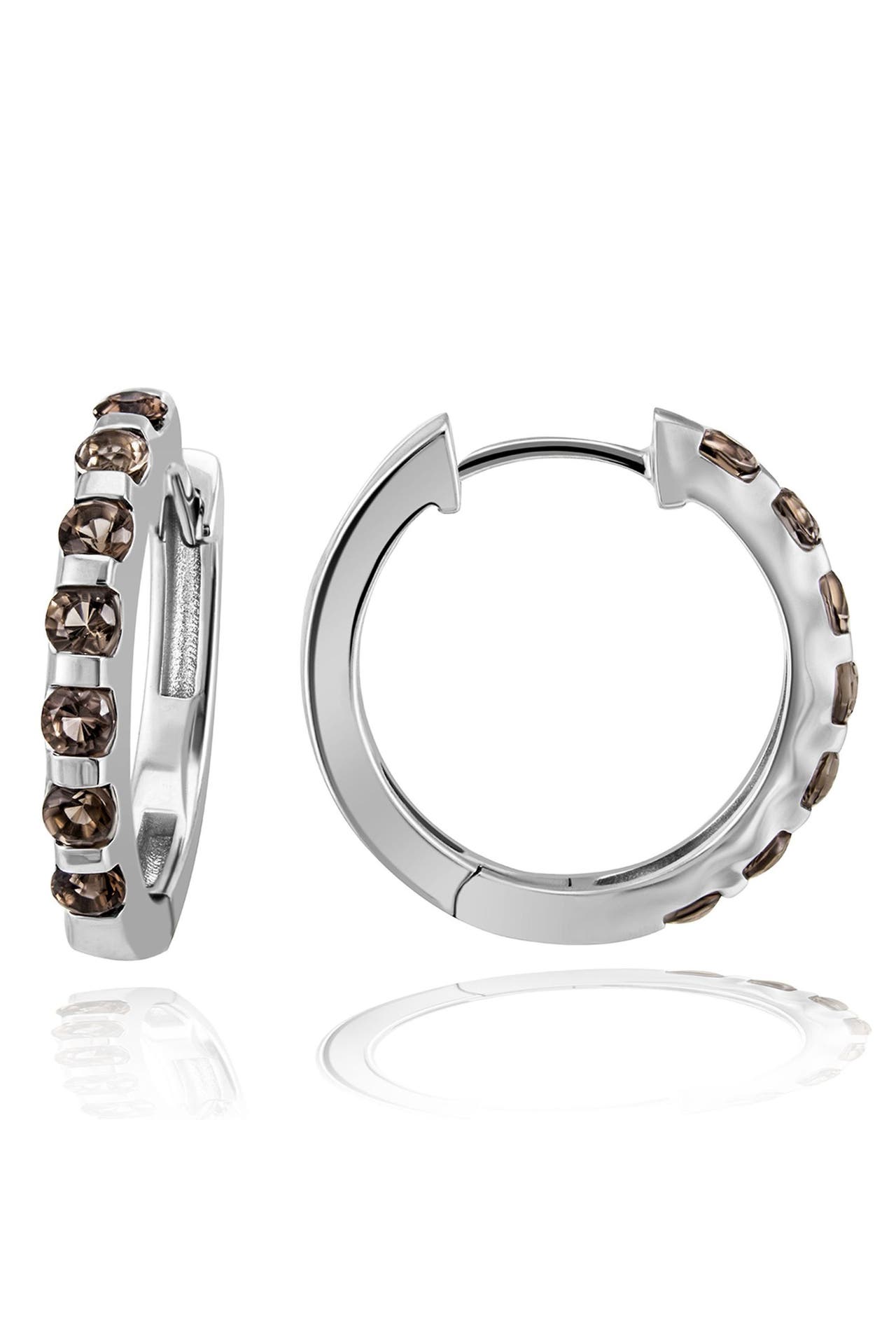 GOLDMAID Ohrringe 585 Weißgold  Glänzend Rauchquarz braun silber, Bild 1