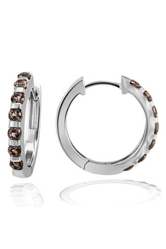 GOLDMAID Ohrringe 585 Weißgold Glänzend Rauchquarz braun silber