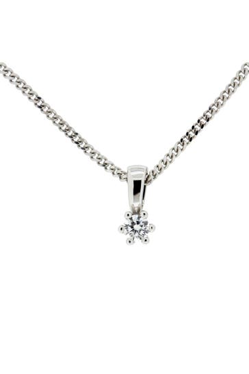 OROLINO Kette Gold 585 mit natürlichem Brillant 0,10ct. silber