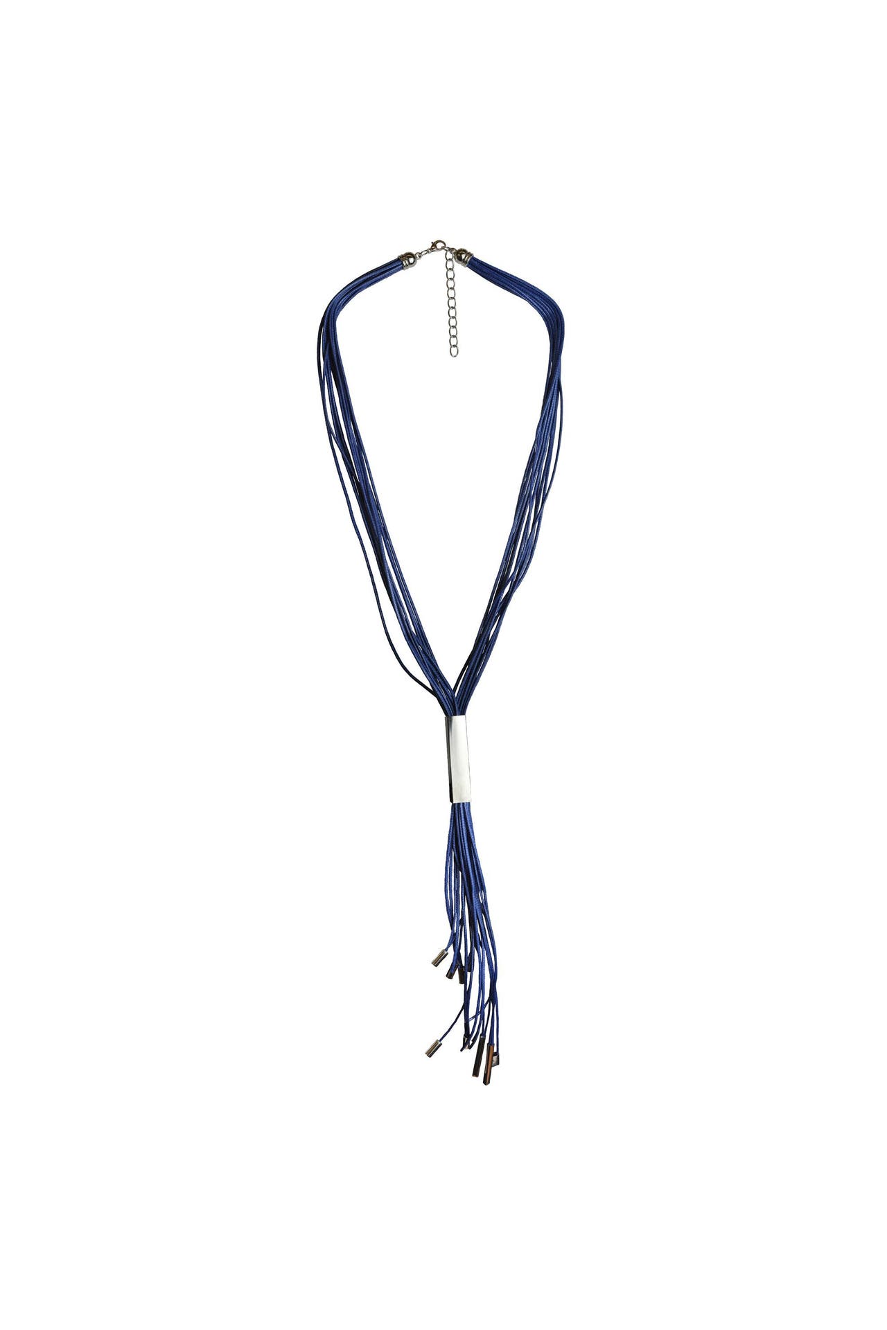 STEUER Kette mehrreihig blau mit silberfarbener Zierde blau, Bild 1