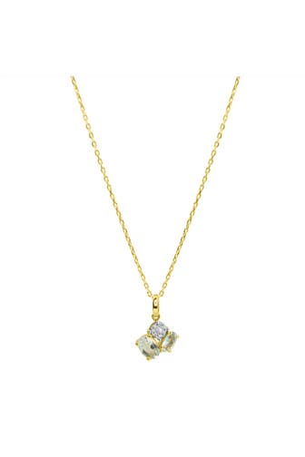 FASCINATION BY ELLEN K. Kette 375/- Gelbgold bicolor Blautopas und Zirkonia mehrfarbig