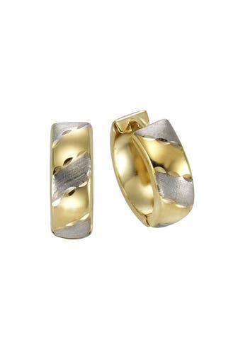 FASCINATION BY ELLEN K. Ohrringe 585 Gold zweifarbig 15mm gelb