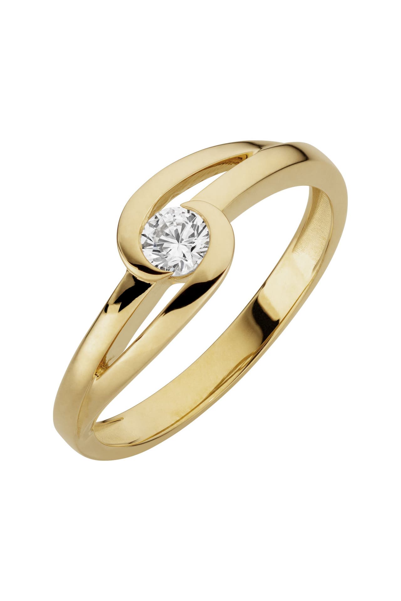 OROLINO Ring 333/- Gelbgold glanz synth. Zirkonia, Bild 1