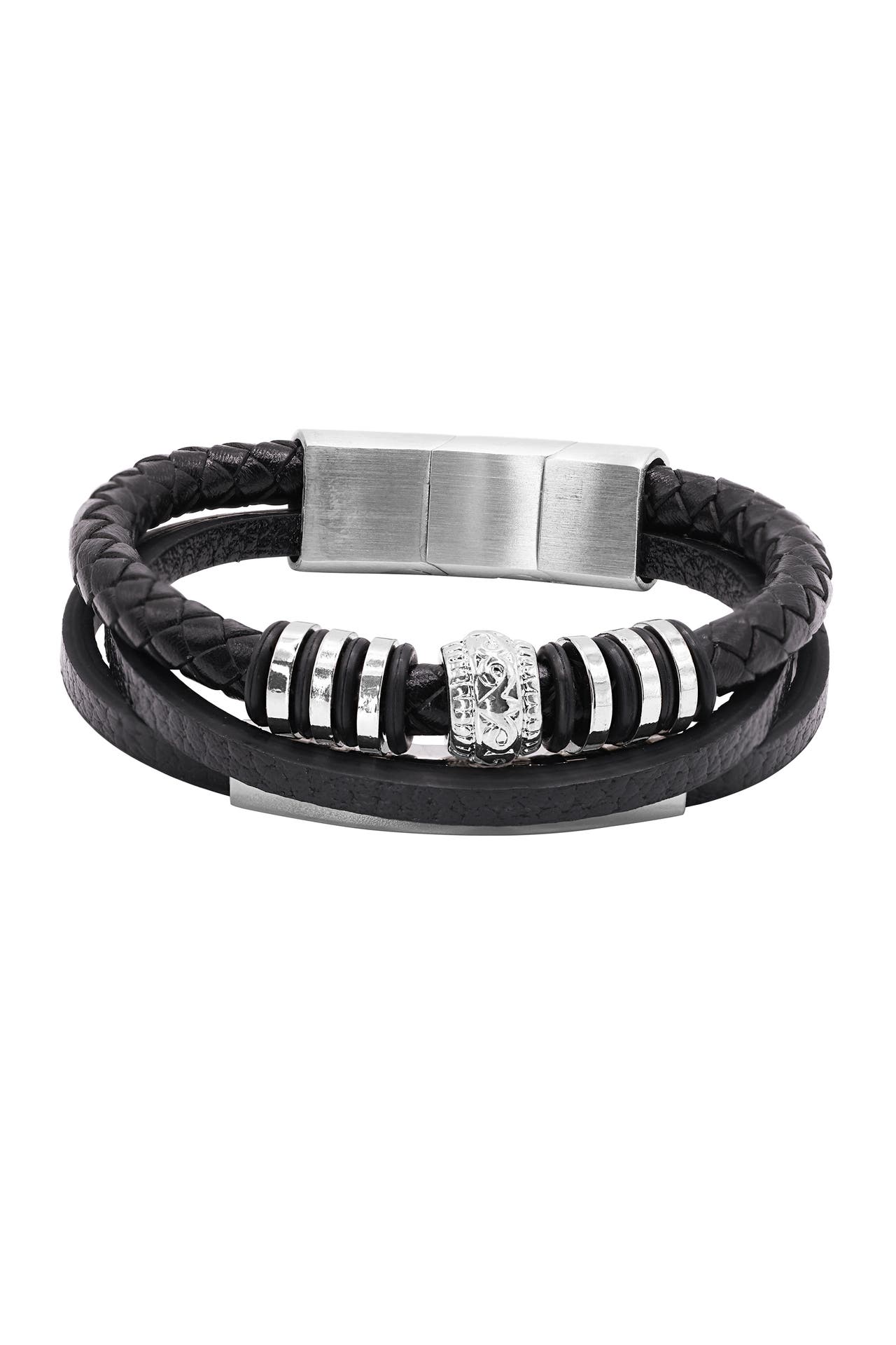 HEIDEMAN Lederamband Herren Ocean silberfarben matt, Bild 1