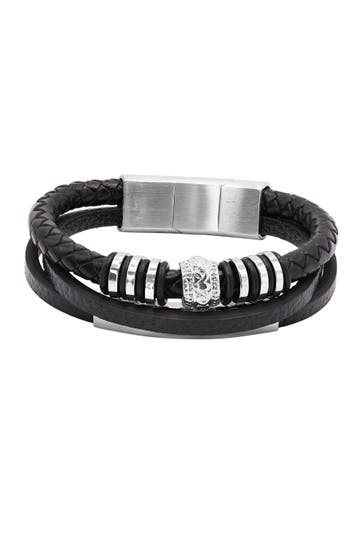 HEIDEMAN Lederamband Herren Ocean silberfarben matt