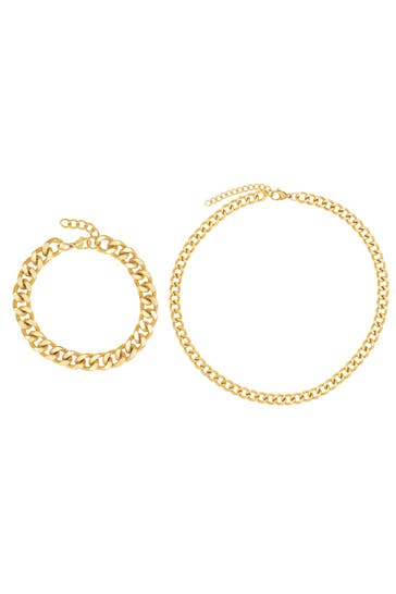 HEIDEMAN Schmuckset Herren mit Halskette und Armband Set Zayn goldfarben