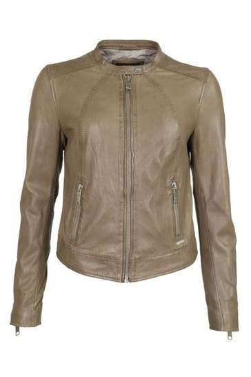 MAZE Lederjacke Grenada mud