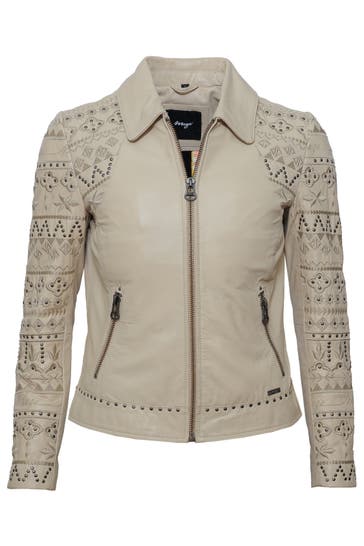 MAZE Lederjacke 42021266 oat