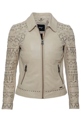 MAZE Lederjacke 42021266 oat