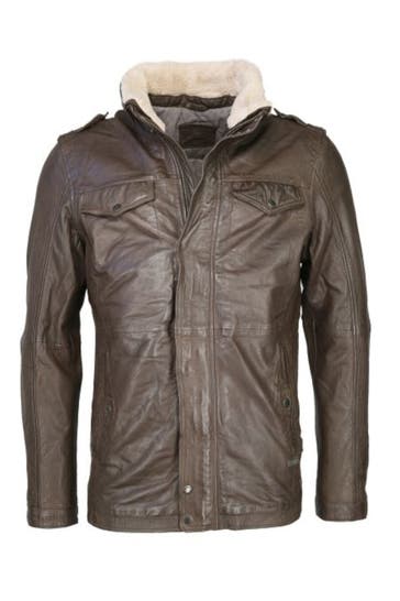 MUSTANG Lederjacke Reineke braun
