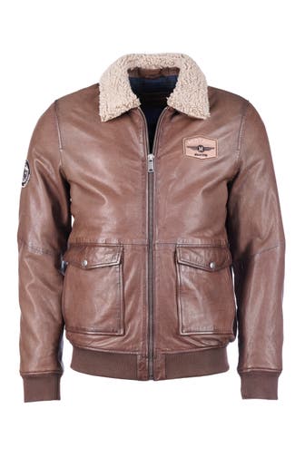 MUSTANG Lederjacke 31022251 dark brown