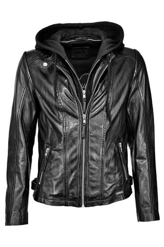 MUSTANG Lederjacke schwarz