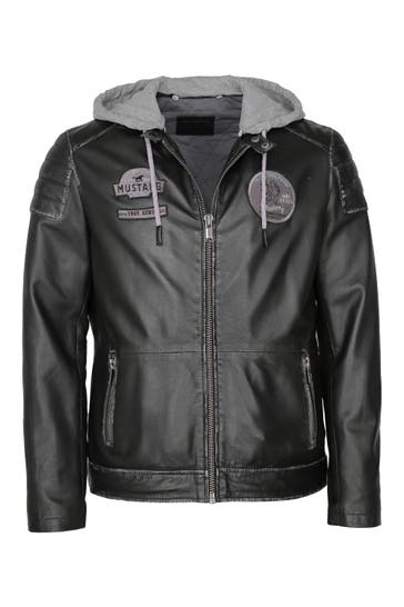 MUSTANG Lederjacke 31021521 black