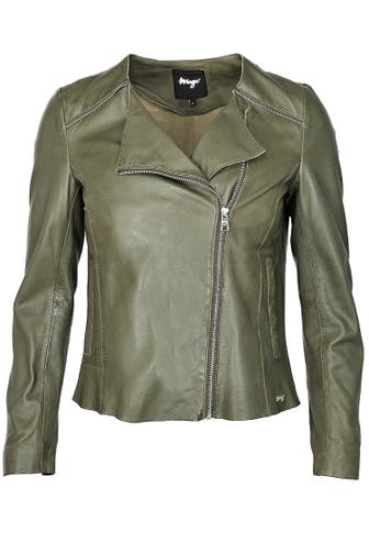 MAZE Lederjacke 42021103 olive