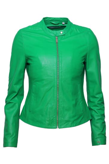 MAZE Lederjacke 42023007 evergreen