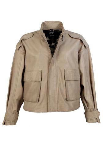MAZE Lederjacke 42020132 taupe