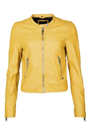 MAZE Lederjacke Grenada yellow