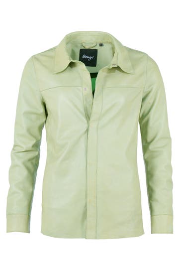 MAZE Lederjacke 42021102 dusty sea