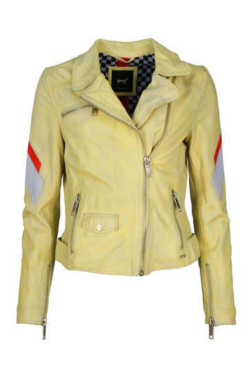 MAZE Lederjacke Reedley yellow