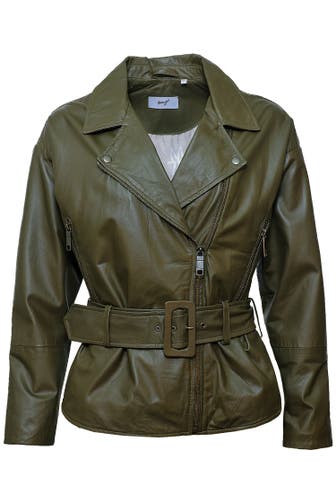 MAZE Lederjacke 42021211 forest night