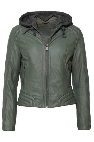 MUSTANG Lederjacke 31022244 olive