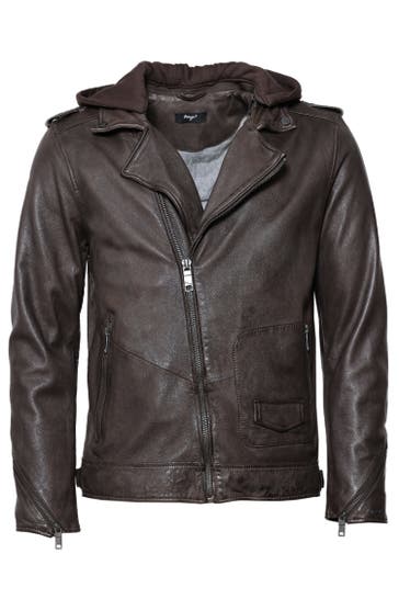 MAZE Lederjacke 42023042 dark brown