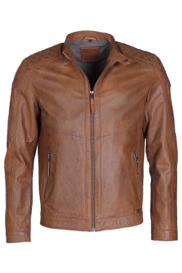 MUSTANG Lederjacke Max cognac