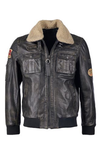 MUSTANG Lederjacke Karlstad dark brown