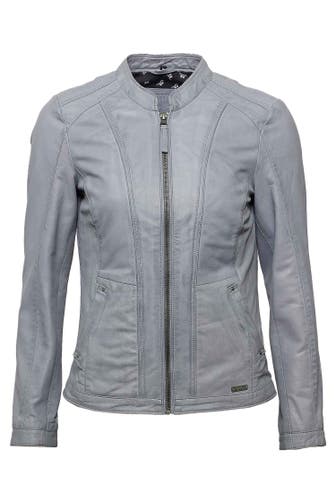 MUSTANG Lederjacke 3101603 grey blue