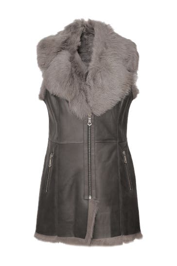 MAZE Lederjacke 4202145 grey/grey