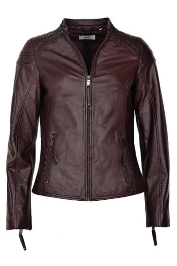 MAZE Lederjacke Water dark brown