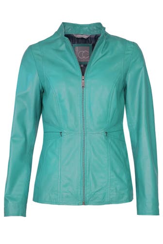 JCC Lederjacke 3102225 deep turquoise