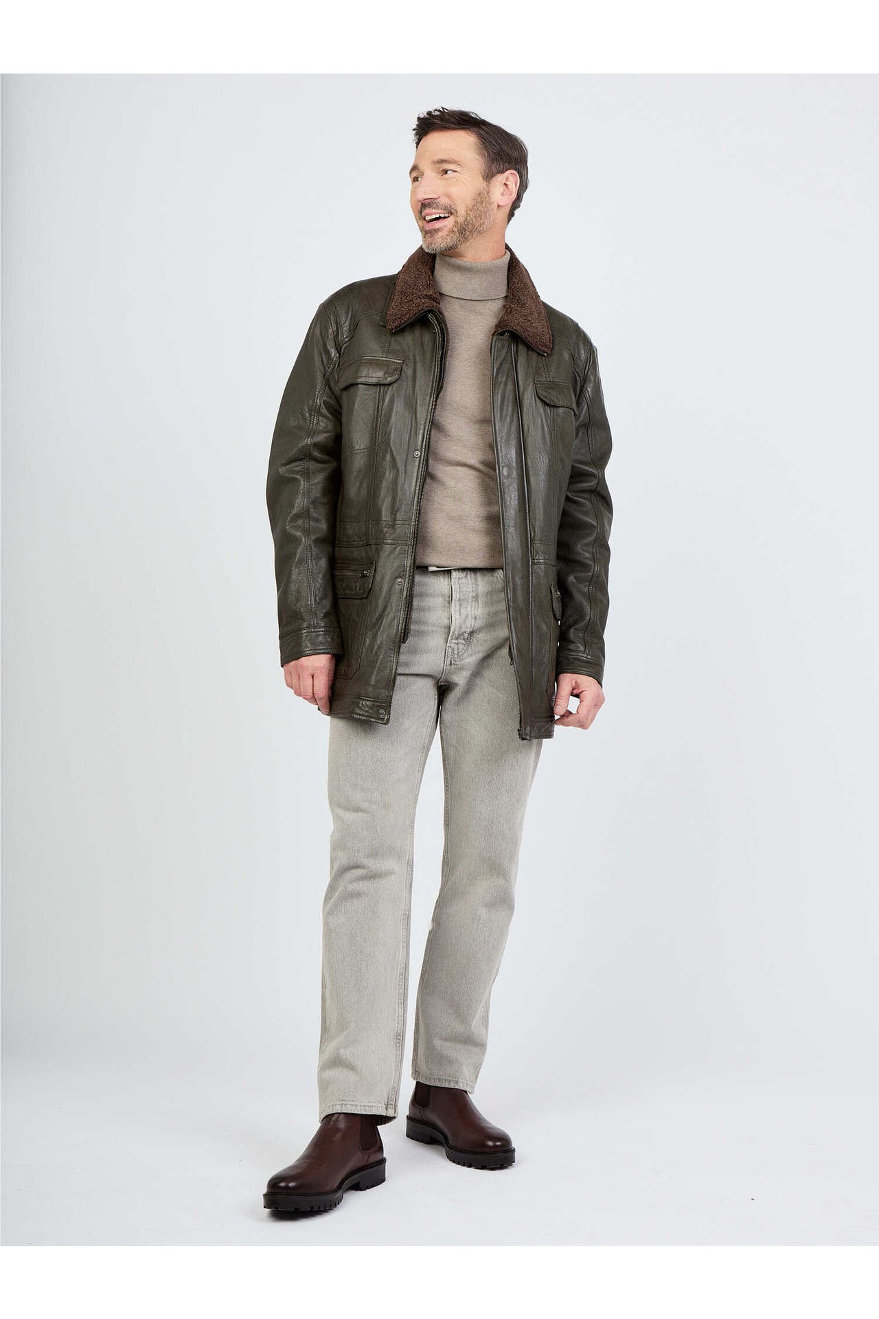 JCC Lederjacke 41607 olive, Bild 1