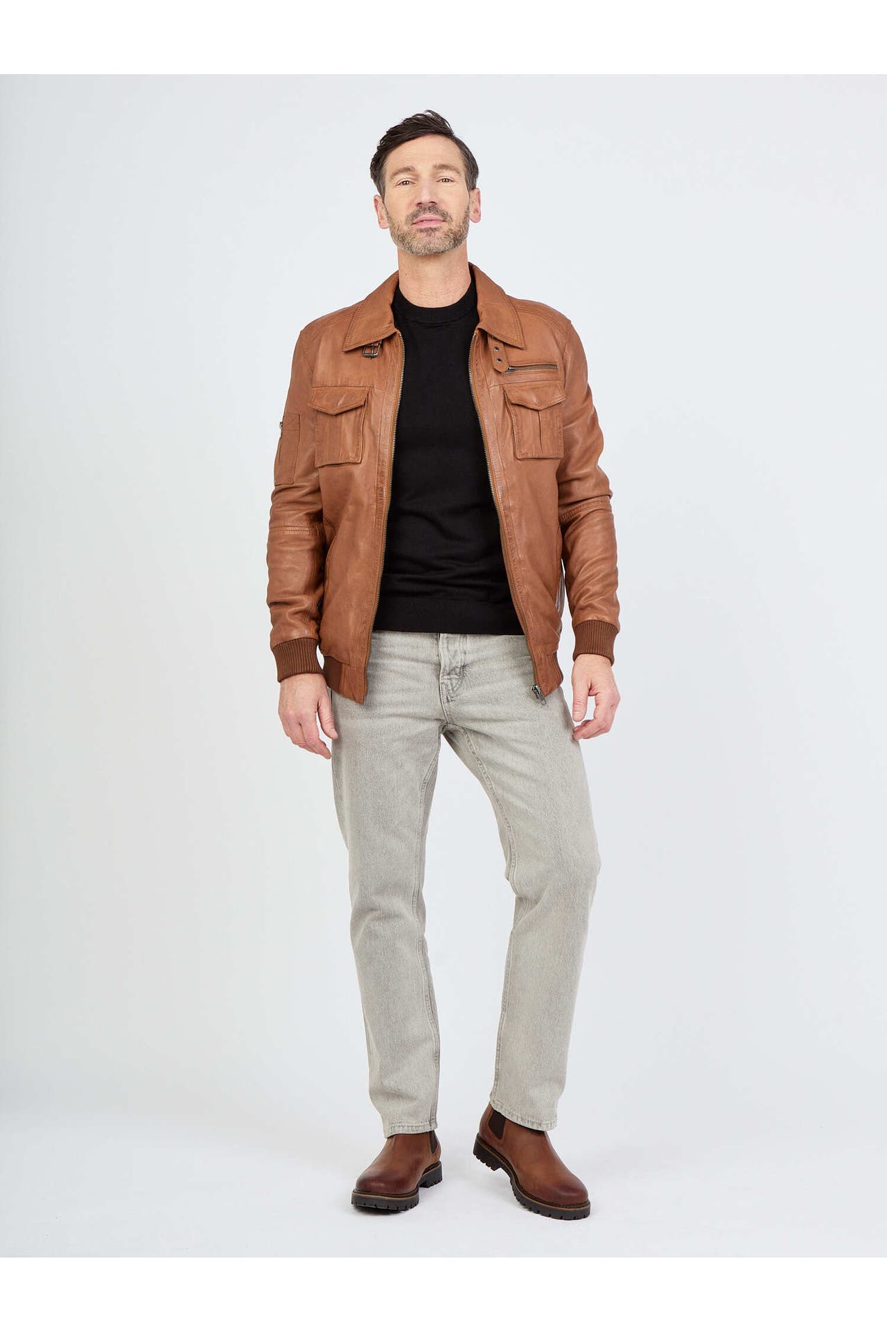 JCC Lederjacke Karlstad cognac, Bild 1